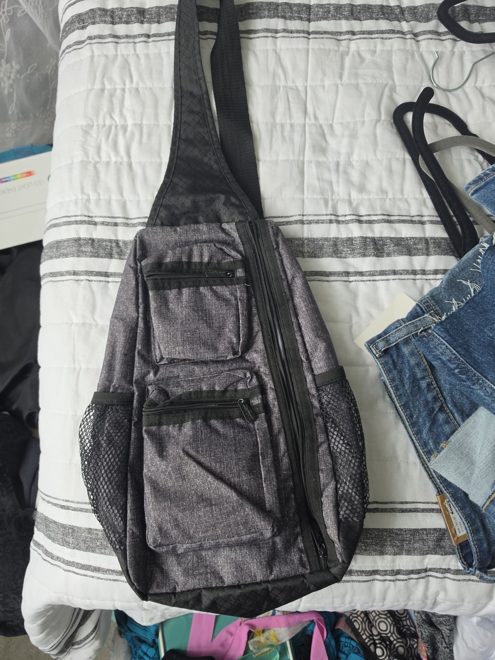 THIRTY ONE Gray Sling Backpack Shoulder Bag - Casual Everyday Carry